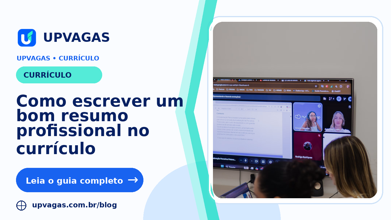 Como escrever um bom resumo profissional no currículo