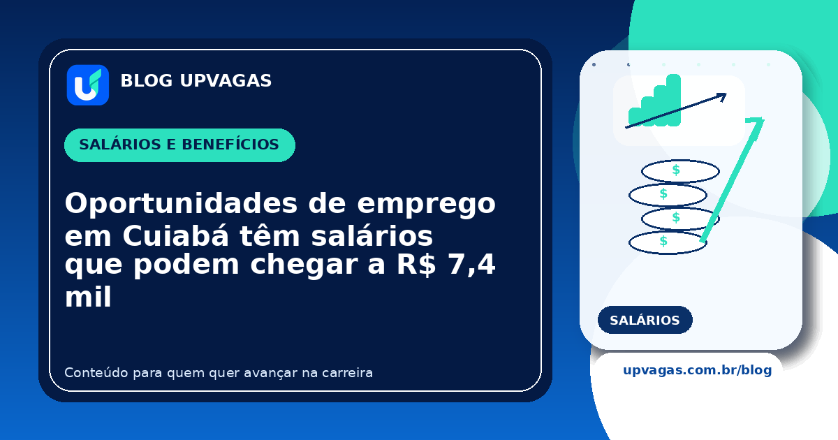 Oportunidades de emprego em Cuiabá têm salários que podem chegar a R$ 7,4 mil